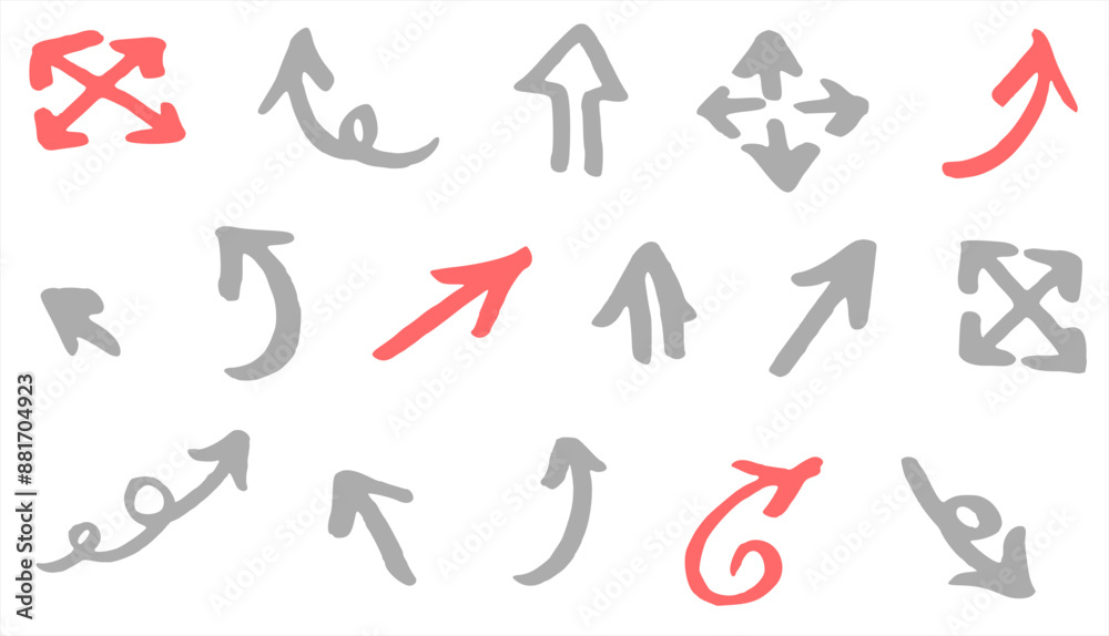 Brush arrows hand-drawn Brush arrows hand-drawn