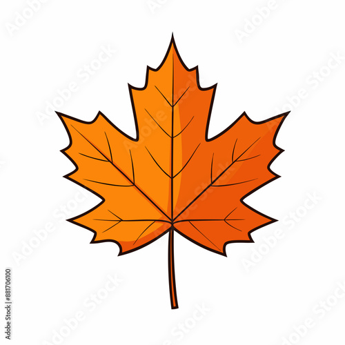 Autumn maple leaf vector illustration, leaf house vector art, autumn maple leaf silhouette, autumn maple leaf cartoon vector icon