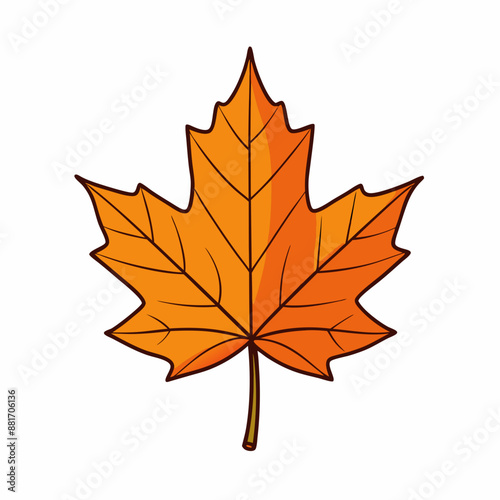 Autumn maple leaf vector illustration, leaf house vector art, autumn maple leaf silhouette, autumn maple leaf cartoon vector icon
