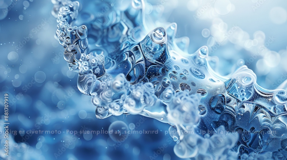 Abstract Blue Water Droplets Abstract Blue Water Droplets