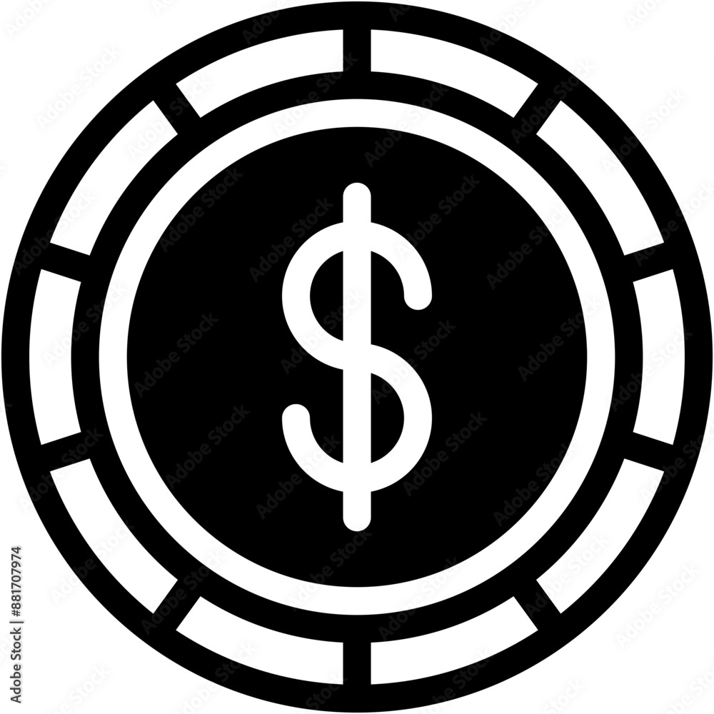 Vector Icon Dollar, America, Currency, Coin, Money Vector Icon Dollar, America, Currency, Coin, Money