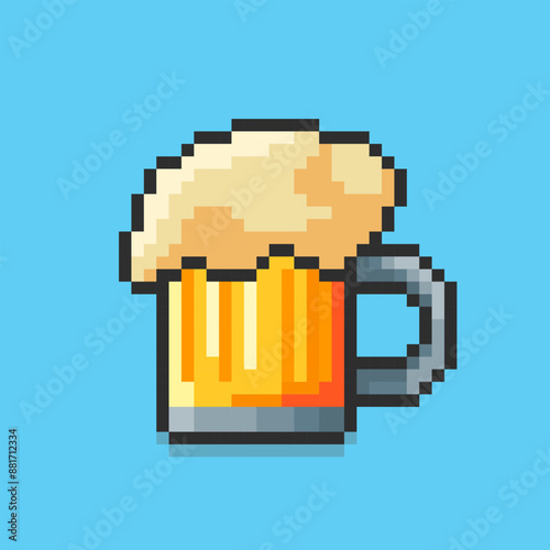 Pixel art beer game asset design