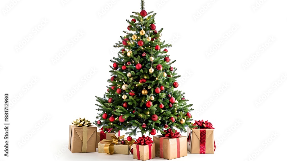 Festive Christmas Tree with Presents