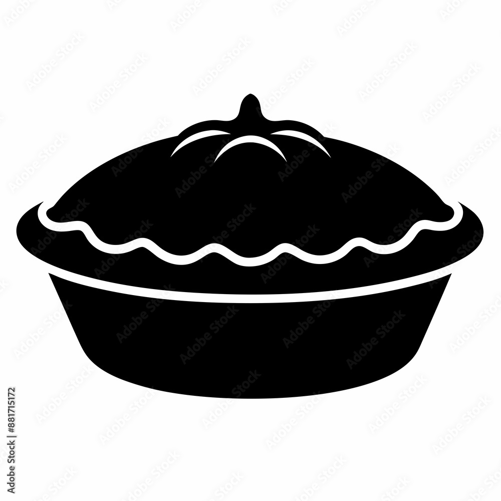 Pie vector illustration, pie vector art, pie silhouette, hand drawn vector illustration of a cake cartoon vector icon Pie vector illustration, pie vector art, pie silhouette, hand drawn vector illustration of a cake cartoon vector icon