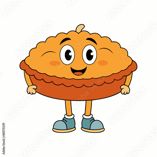 Pie vector illustration, pie vector art, pie silhouette, hand drawn vector illustration of a cake cartoon vector icon