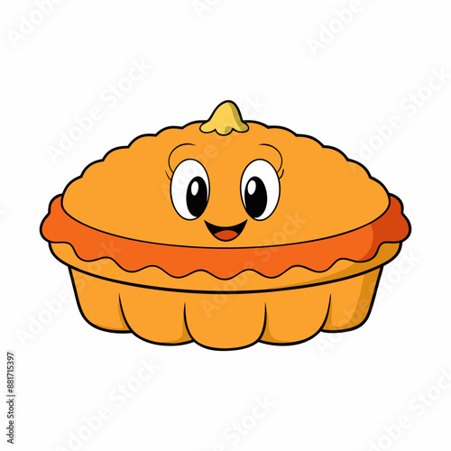 Pie vector illustration, pie vector art, pie silhouette, hand drawn vector illustration of a cake cartoon vector icon