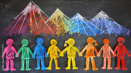 Diversity, Equity and Inclusion Symbol Representing Unity and Equality
DEI Concept with Inclusive Community and Equal Opportunity Symbol