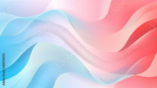 Abstract Pink and Blue Swirling Waves Background