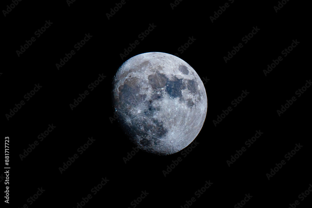Full moon with moon craters on a dark space background high definition Full moon with moon craters on a dark space background high definition