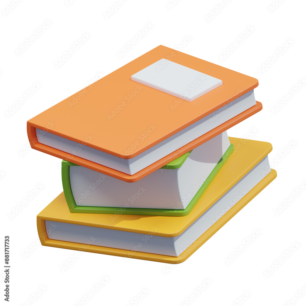 orange white book 3d illustration orange white book 3d illustration
