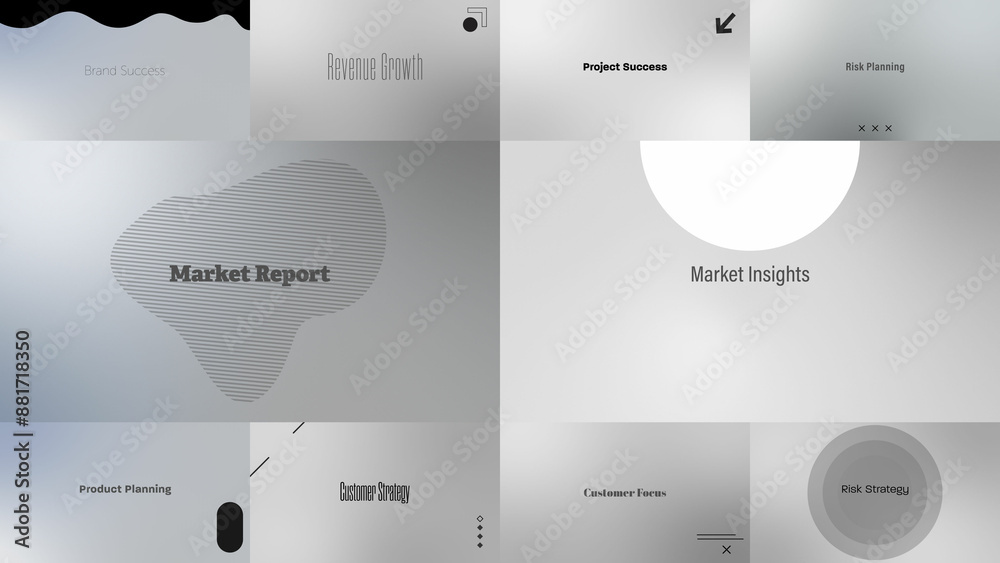 Minimal Text Animations | 10 Motion Titles with Control Panels Stock ...