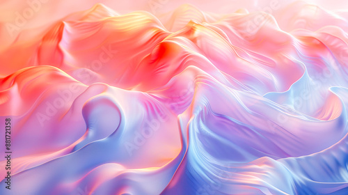 Abstract pastel color background flowing fabric waves