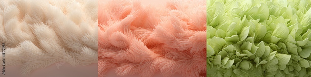 Obraz premium white, peach, and green