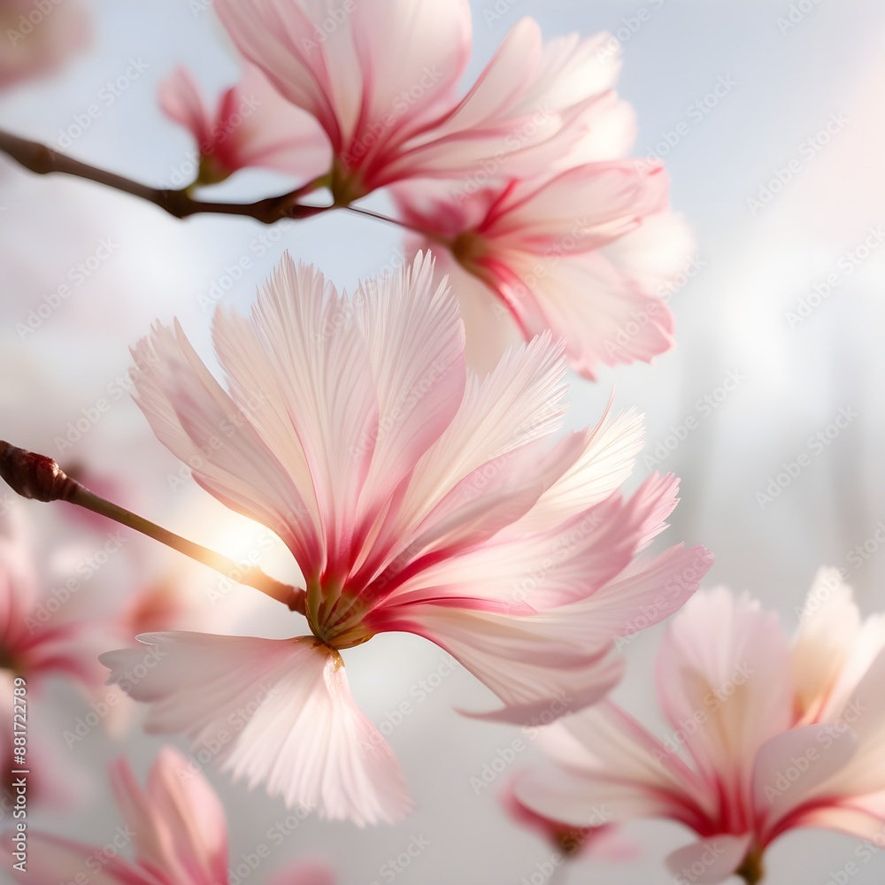 Fototapeta premium Pink cherry blossom flower
