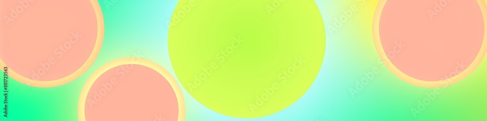 A banner with an abstract gradient background featuring three circular shapes in pink, yellow, and green A banner with an abstract gradient background featuring three circular shapes in pink, yellow, and green