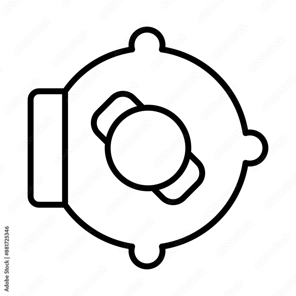 Obraz premium Porthole line icon