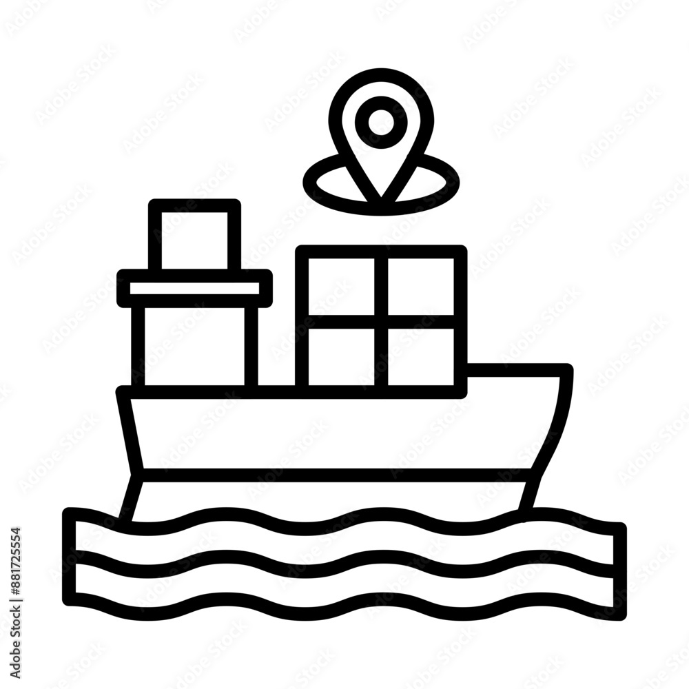Maritime Navigation line icon