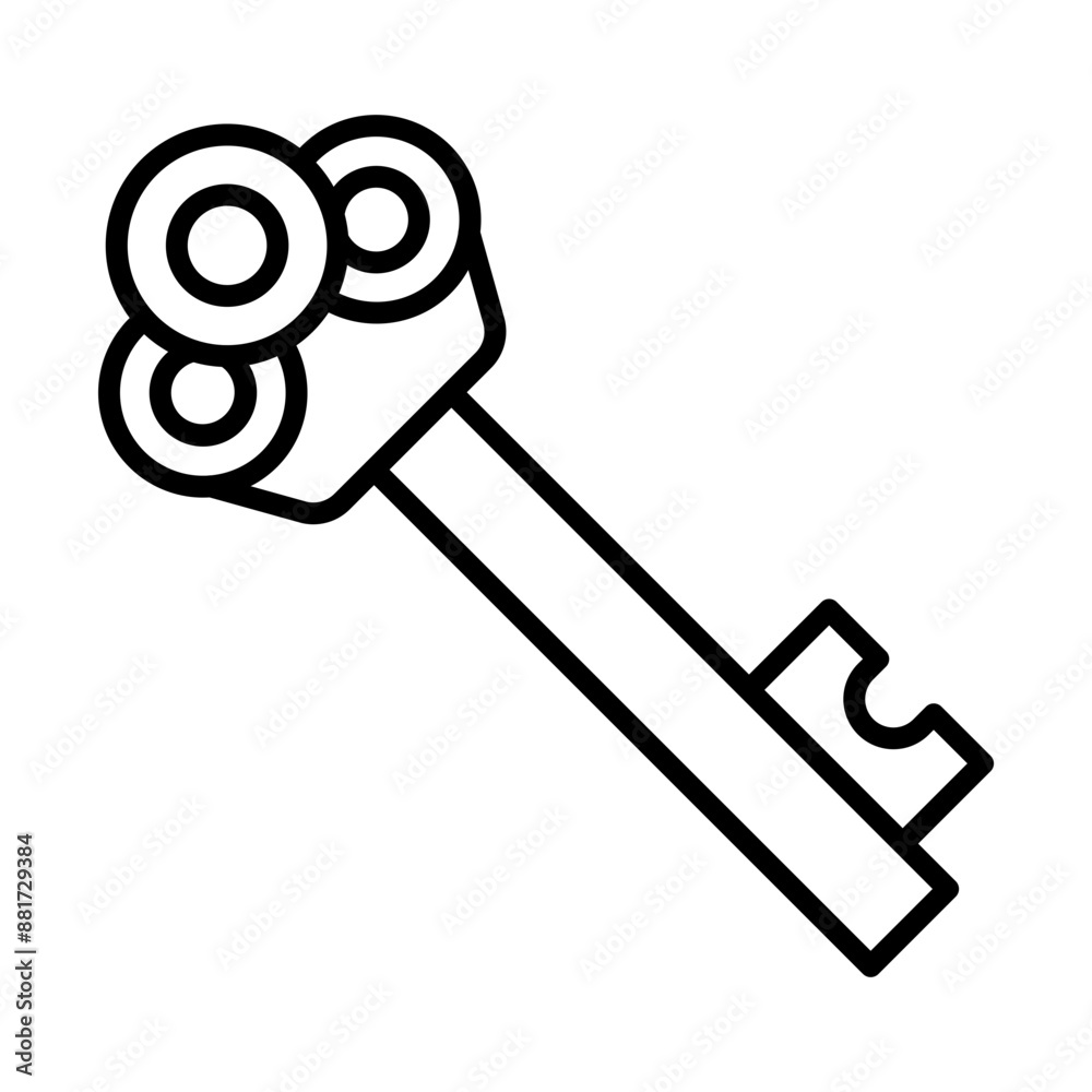 Pirate's Chest Key line icon