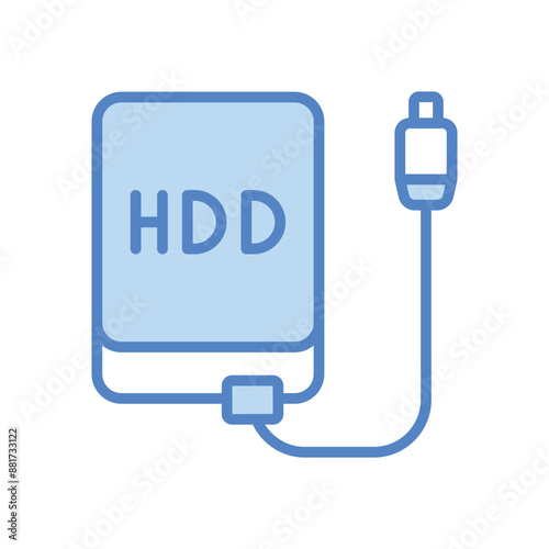 External hard drive vector icon