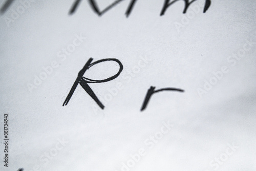 PENCIL AND ALPHABET LETTER R