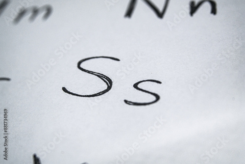 PENCIL AND ALPHABET LETTER S