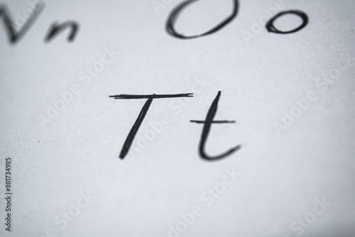 PENCIL AND ALPHABET LETTER T