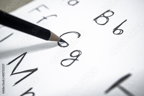 ALPHABET AND PENCIL LETTER G