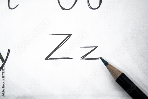 PENCIL AND ALPHABET LETTER Z