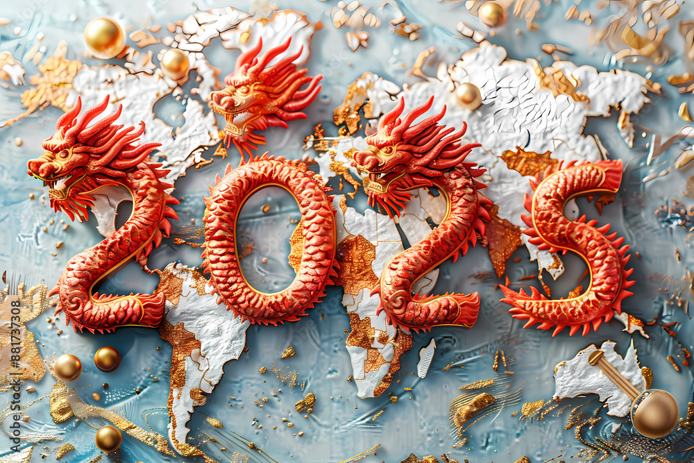 Chinese new year concept, 2025, happy new year, festive background with dragon Chinese new year concept, 2025, happy new year, festive background with dragon