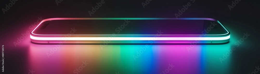 A concept electronic device with illuminated features, innovative design, vibrant neon lights, high resolution digital rendering A concept electronic device with illuminated features, innovative design, vibrant neon lights, high resolution digital rendering