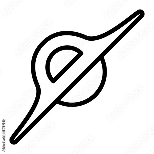 Blackhole Vector Line Icon