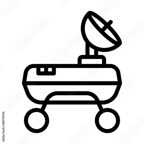 Mars Rover Vector Line Icon