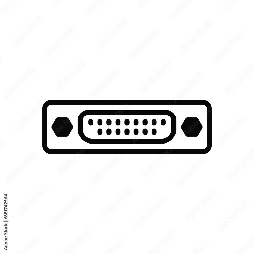 DVI port vector icon DVI port vector icon