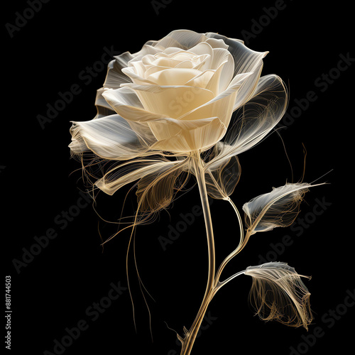 an isolated white rose