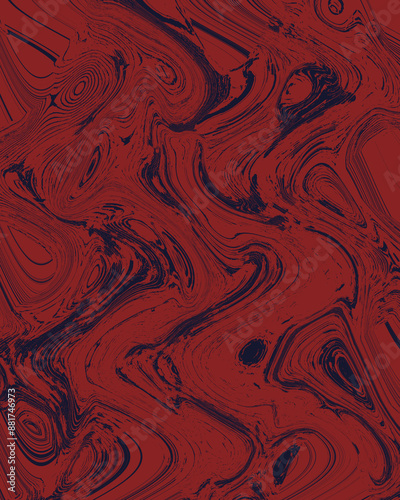 Abstract Detailed Red Grunge Halftone on a Dark Background