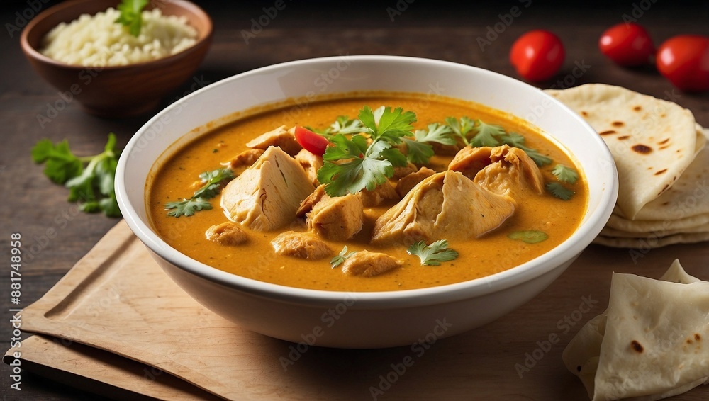 Chicken Curry Soup and Freshly Made Roti Chicken Curry Soup and Freshly Made Roti