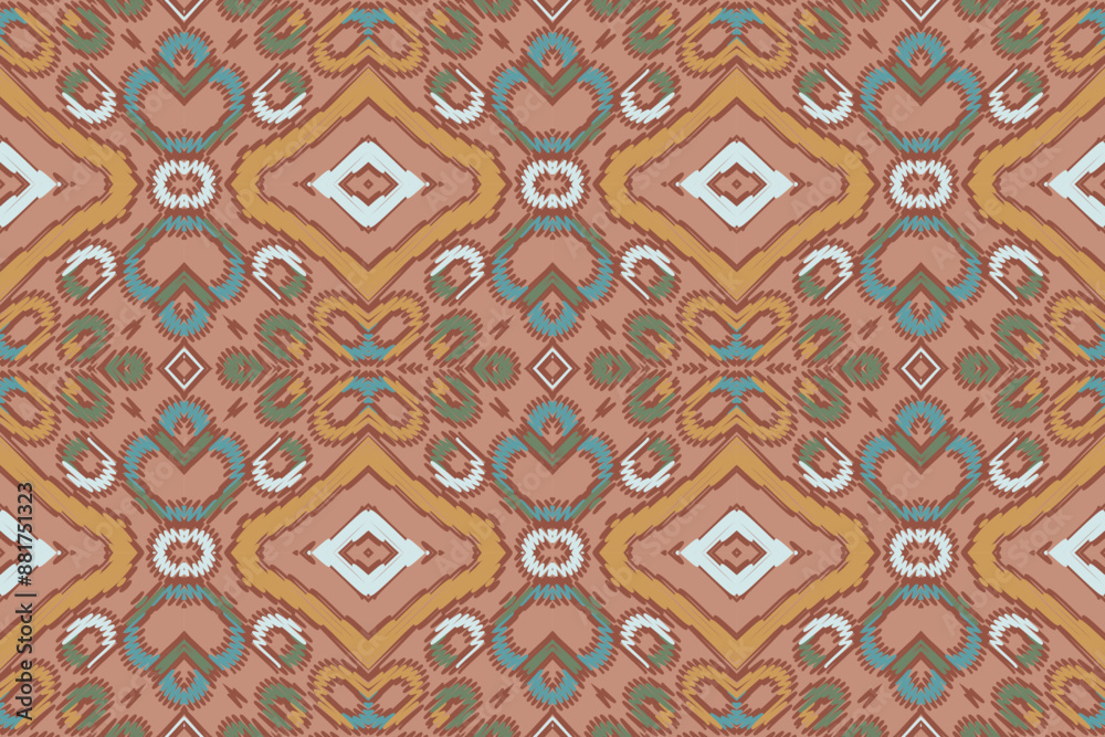 Ikat tribal Indian seamless p attern. Ethnic Aztec fabric carpet mandala ornament native boho chevron textile.Geometric African American oriental tranditional vector illustrations. Embroidery style Ikat tribal Indian seamless p attern. Ethnic Aztec fabric carpet mandala ornament native boho chevron textile.Geometric African American oriental tranditional vector illustrations. Embroidery style