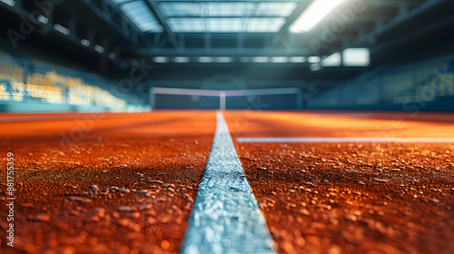 Close-up of tennis court, stadion, arena. Sport lifestyle background. Copy space. Mockup or banner for professional sports competitions.