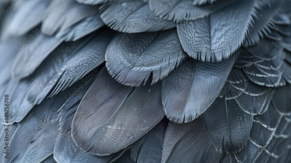 Obraz premium Close up of gray bird plumage