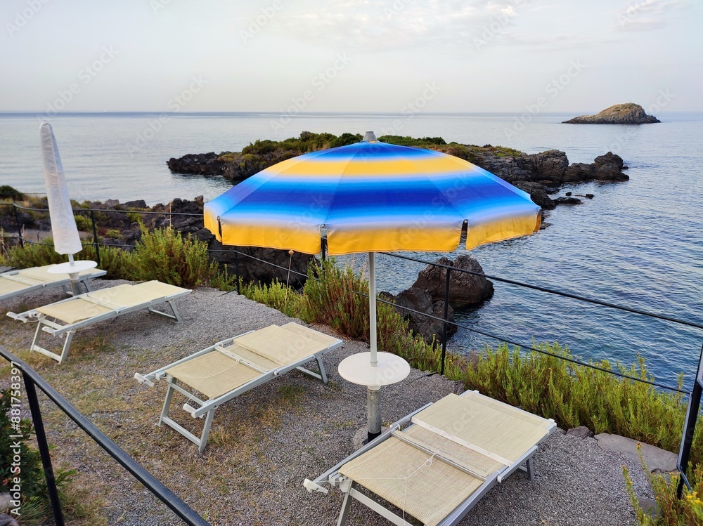 Maratea - Solarium Le Terrazze presso Punta della Matrella all'alba