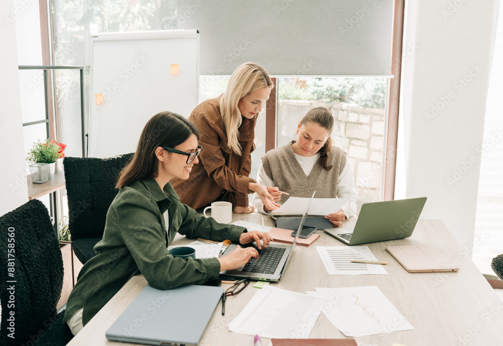 © Ilona - Female business colleagues are working in the office on a joint project.
