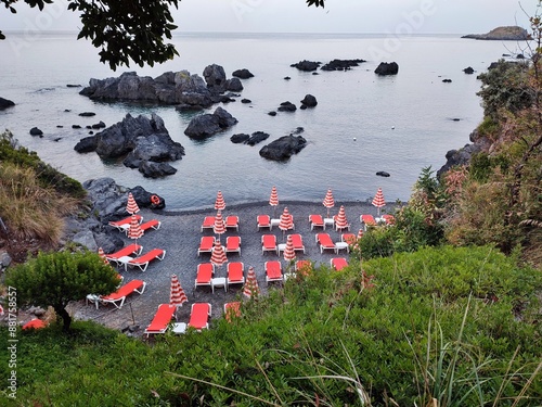Obraz na płótnie Maratea - Spiaggetta di Illicini prima dell'alba w salonie