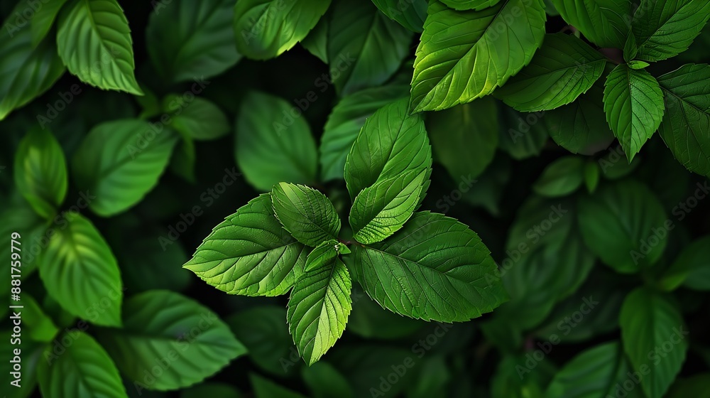 close up young green leaves texture : Generative AI close up young green leaves texture : Generative AI