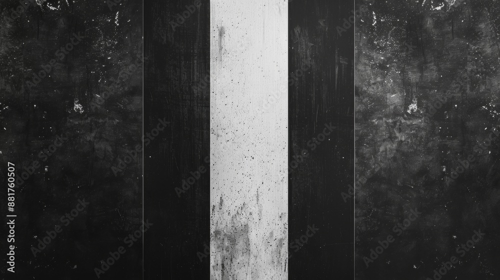 Black And White Vertical Stripes On A Weathered Wall