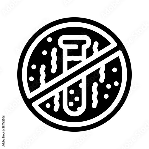 zero toxins product label caution glyph icon vector. zero toxins product label caution sign. isolated symbol illustration