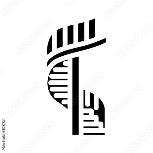 spiral staircase progress glyph icon vector. spiral staircase progress sign. isolated symbol illustration