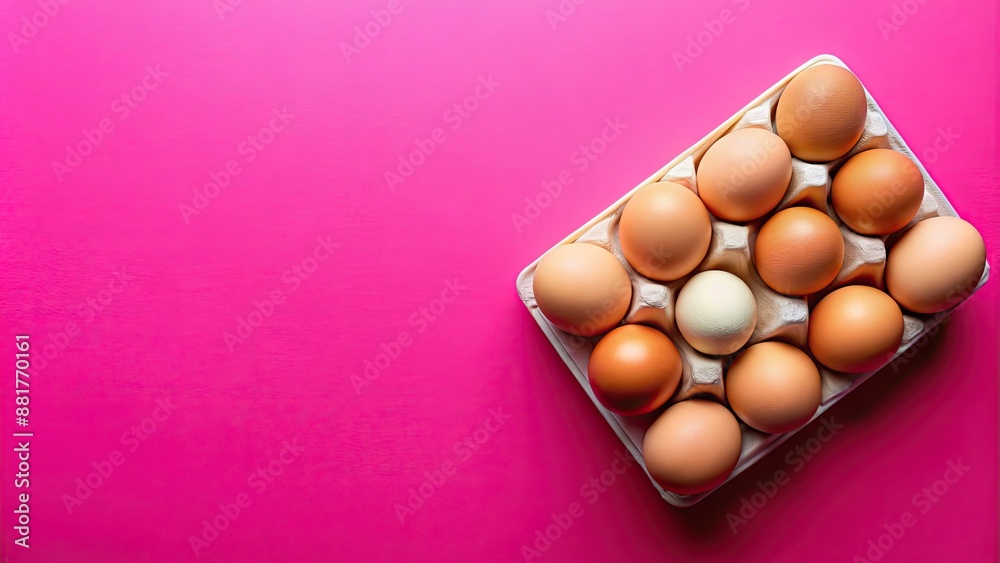 Fresh eggs on a vibrant pink background, eggs, pink, background, colorful, food, organic, natural, farm, breakfast, healthy Fresh eggs on a vibrant pink background, eggs, pink, background, colorful, food, organic, natural, farm, breakfast, healthy