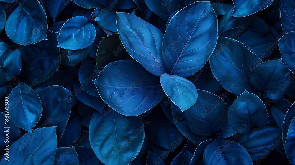 Nature bold blue background Raw beauty surface suculent leaves plant detail Unique delicate texture for wallpaper Abstract vibrant organic simplicity lines pattern Pure intense mood so : Generative AI Nature bold blue background Raw beauty surface suculent leaves plant detail Unique delicate texture for wallpaper Abstract vibrant organic simplicity lines pattern Pure intense mood so : Generative AI