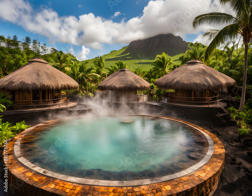 Exotic Oasis: Tropical Spa with Natural Volcanic Hot Springs photo