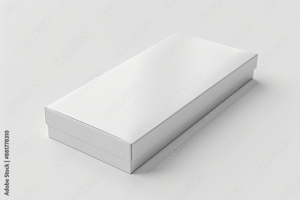 Blank White Box Mockup on Isolated White Background created with Generative AI Blank White Box Mockup on Isolated White Background created with Generative AI